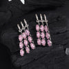 Pink Color American Diamond Earrings (ADE586PNK)