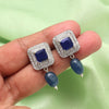 Blue Color American Diamond Earrings (ADE588BLU)