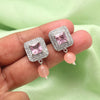 Pink Color American Diamond Earrings (ADE588PNK)