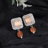 Brown Color American Diamond Earrings (ADE589BRW)