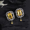 Yellow Color American Diamond Earrings (ADE590YLW)