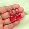 Red Color American Diamond Earrings (ADE591RED)