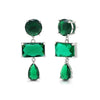 Green Color American Diamond Earrings (ADE592GRN)