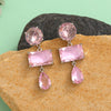 Pink Color American Diamond Earrings (ADE592PNK)