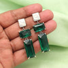 Green Color American Diamond Earrings (ADE593GRN)