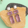 Light Purple Color American Diamond Earrings (ADE593LPRP)