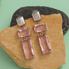 Pink Color American Diamond Earrings (ADE593PNK)