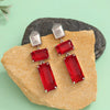 Red Color American Diamond Earrings (ADE593RED)