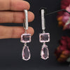 Light Pink Color American Diamond Earrings (ADE594LPNK)