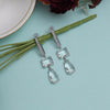 Silver Color American Diamond Earrings (ADE594SLV)