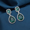 Rama Green Color American Diamond Earrings (ADE595RGRN)