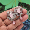 Pink Color American Diamond Earrings (ADE596PNK)