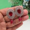 Red Color American Diamond Earrings (ADE596RED)