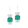 Green Color American Diamond Earrings (ADE597GRN)