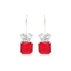 Red Color American Diamond Earrings (ADE597RED)