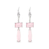 Pink Color American Diamond Earrings (ADE599PNK)