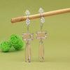 Pink Color American Diamond Earrings (ADE599PNK)