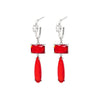 Red Color American Diamond Earrings (ADE599RED)