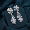 Gray Color American Diamond Earrings (ADE600GRY)