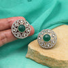 Green Color American Diamond Earrings (ADE601GRN)