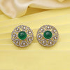 Green Color American Diamond Earrings (ADE601GRN)