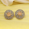 Peach Color American Diamond Earrings (ADE601PCH)