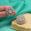 Pink Color American Diamond Earrings (ADE601PNK)