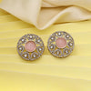 Pink Color American Diamond Earrings (ADE601PNK)