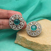 Rama Green Color American Diamond Earrings (ADE601RGRN)