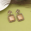 Peach Color American Diamond Earrings (ADE602PCH)