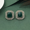 Green Color American Diamond Earrings (ADE603GRN)