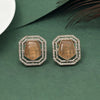 Peach Color American Diamond Earrings (ADE603PCH)