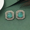 Pista Green Color American Diamond Earrings (ADE603PGRN)