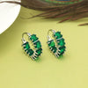 Green Color American Diamond Earrings (ADE604GRN)