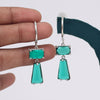 Green Color American Diamond Earrings (ADE606GRN)