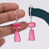 Ruby Color American Diamond Earrings (ADE606RUBY)