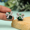 Green Color American Diamond Earrings (ADE607GRN)