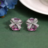 Pink Color American Diamond Earrings (ADE607PNK)