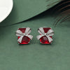 Red Color American Diamond Earrings (ADE607RED)