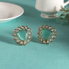 Pista Green Color American Diamond Earrings