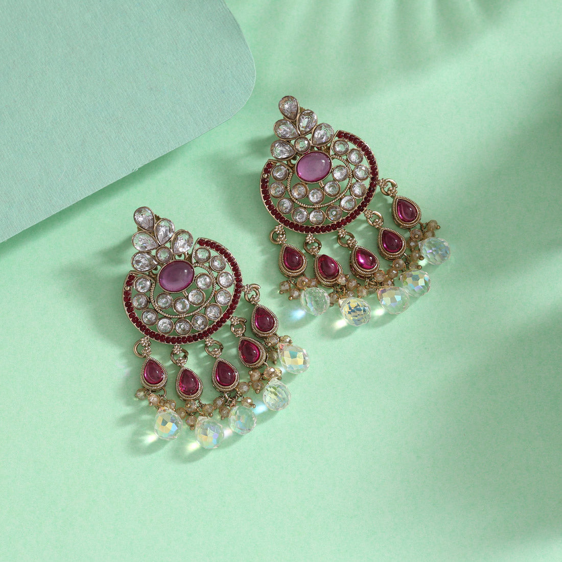 Rani Color American Diamond Earrings (ADE619RNI)