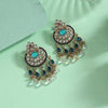 Turquoise Blue Color American Diamond Earrings (ADE619TBLU)