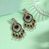 Black Color American Diamond Earrings (ADE620BLK)