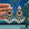 Black Color American Diamond Earrings (ADE620BLK)