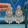 Baby Pink Color American Diamond Earrings (ADE620BPNK)