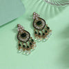 Green Color American Diamond Earrings (ADE620GRN)