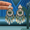 Green Color American Diamond Earrings (ADE620GRN)