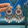 Maroon Color American Diamond Earrings (ADE620MRN)