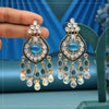 Turquoise Blue Color American Diamond Earrings (ADE620TBLU)