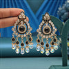 Black Color American Diamond Earrings (ADE621BLK)